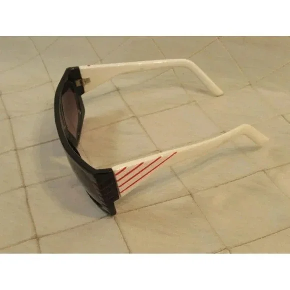 1980s Sunglasses Racing Stripes 90s  Zack Morris Baywatch Max Headroom - Picture 4 of 9